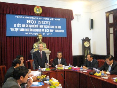 Tổng Liên đoàn LĐVN sơ kết 3 năm thực hiện Cuộc vận động “Học tập và làm theo tấm gương đạo đức Hồ Chí Minh”